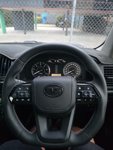 Customer photo review of Sports Black Leather 300 Style Steering Wheel Upgrade Kit for Toyota