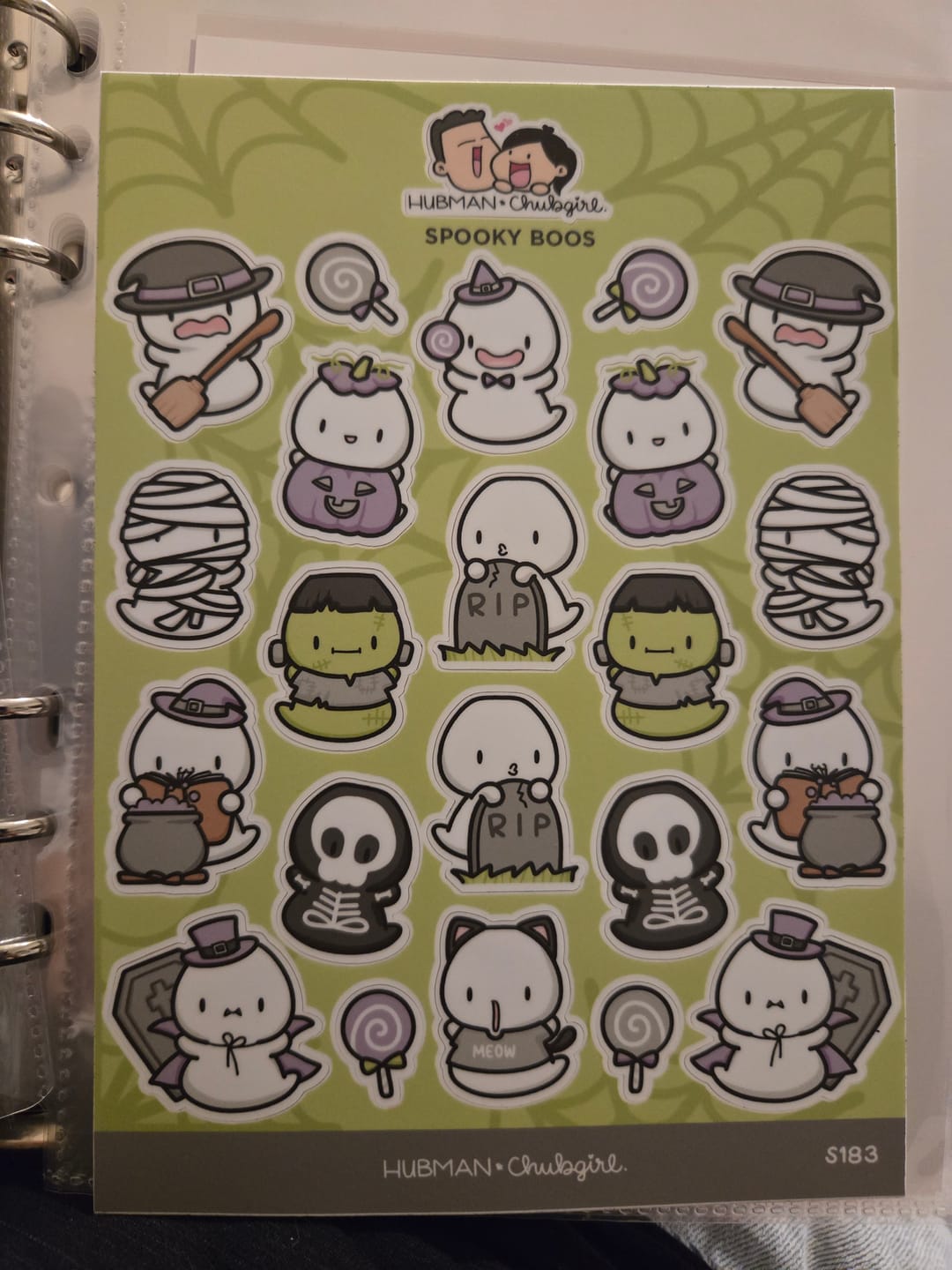 Customer photo review of Spooky Boos Sticker Sheet