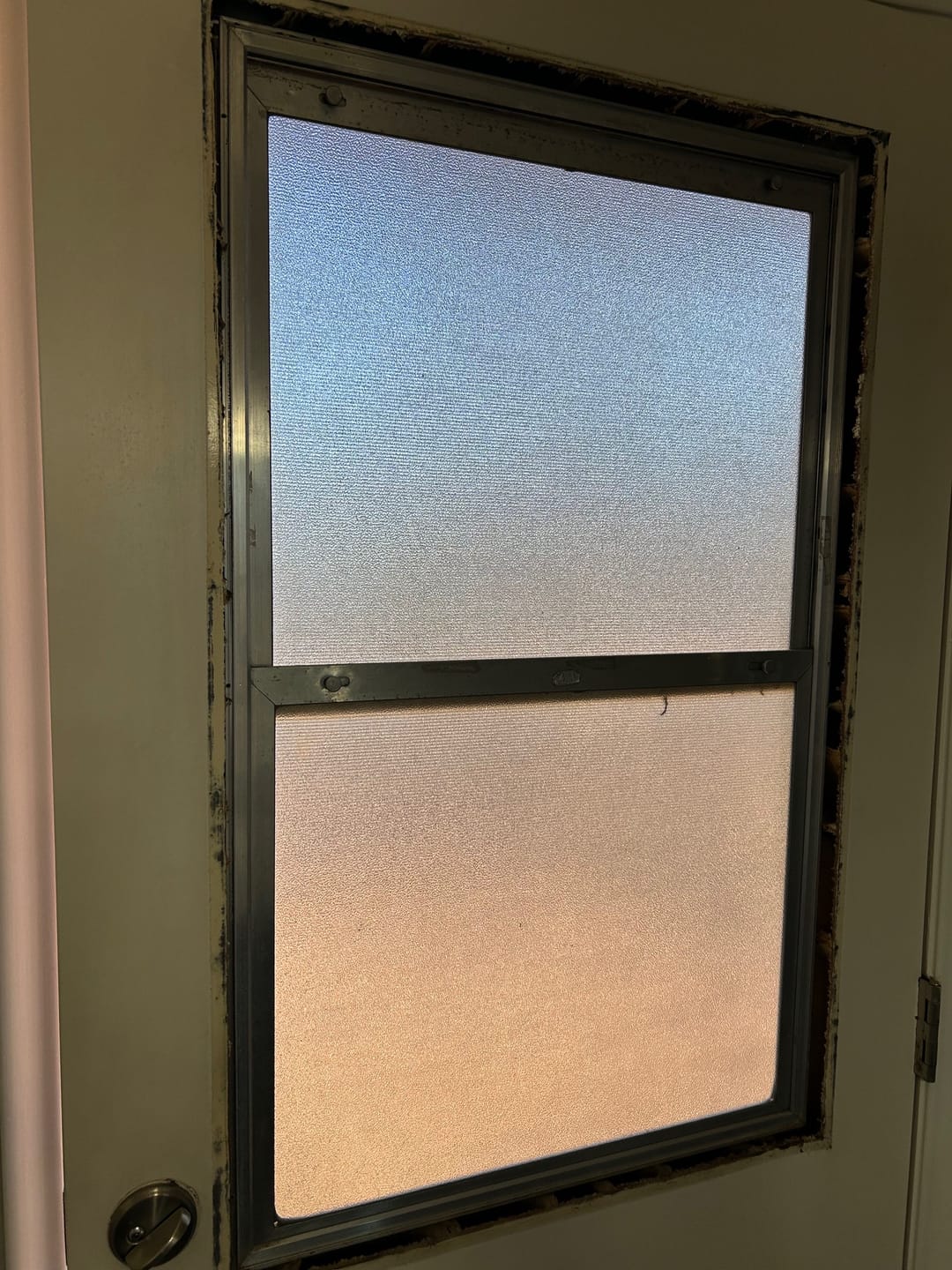 Customer photo review of Venting 1 Lite Glass and Frame Kit (Half Lite)