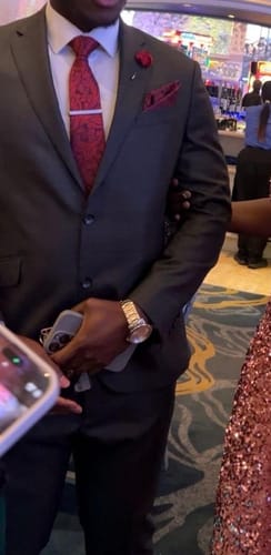 Customer photo review of Men's  6-piece Set  High Quality Paisley Accessories 5 color