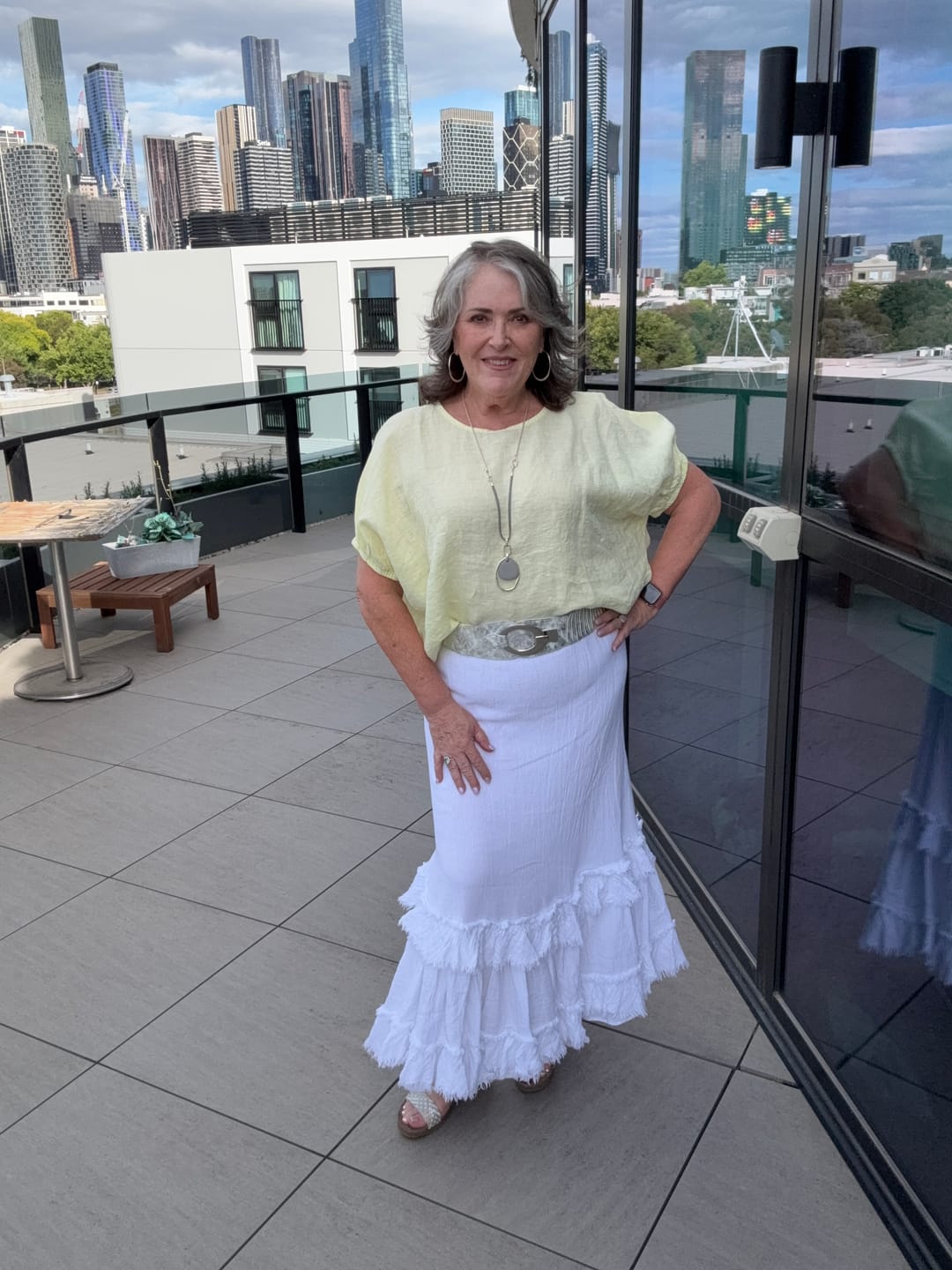 Customer photo review of Dayma Skirt in White
