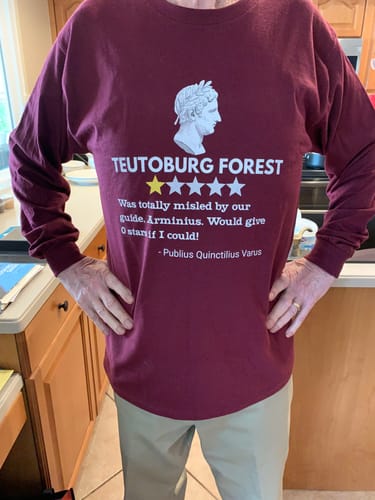 Customer photo review of Teutoburg Forest Review Varus Unisex Long Sleeve Tee
