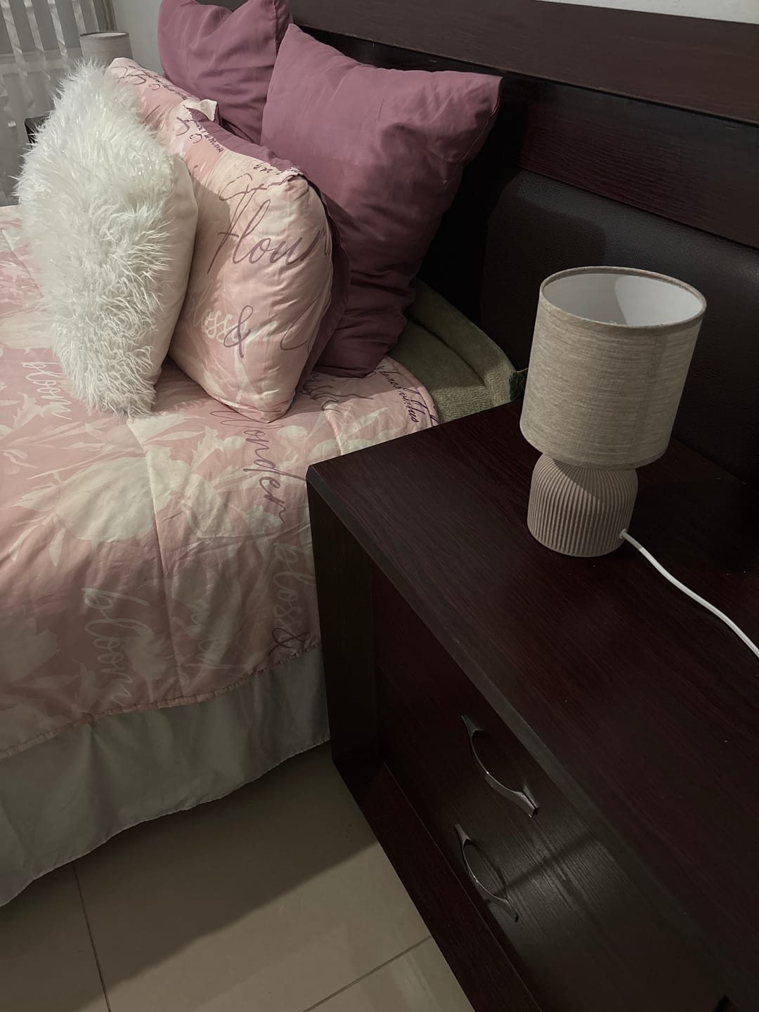 Customer photo review of Solan Ceramic Table Lamp Beige | Grey | Brown