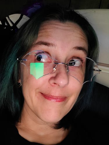 Customer photo review of Batty Eyeglasses