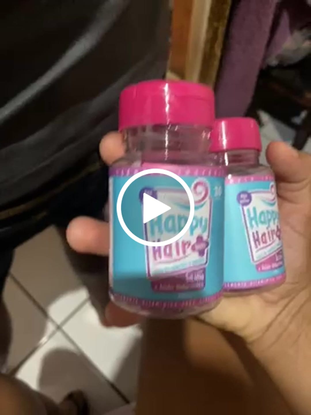 Customer video review of 1 Pote Happy Hair + 1 Pote Happy Hair Grátis (Total: 2 Potes)