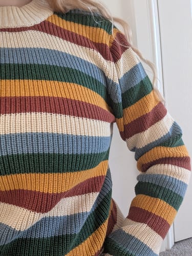 Customer photo review of Rainbow Knitted Unisex Adult Jumper