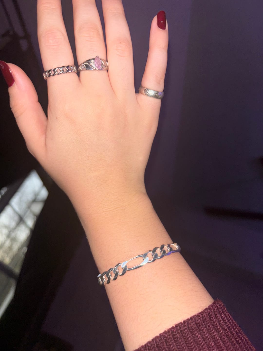 Customer photo review of SILVER FIGARO BRACELET
