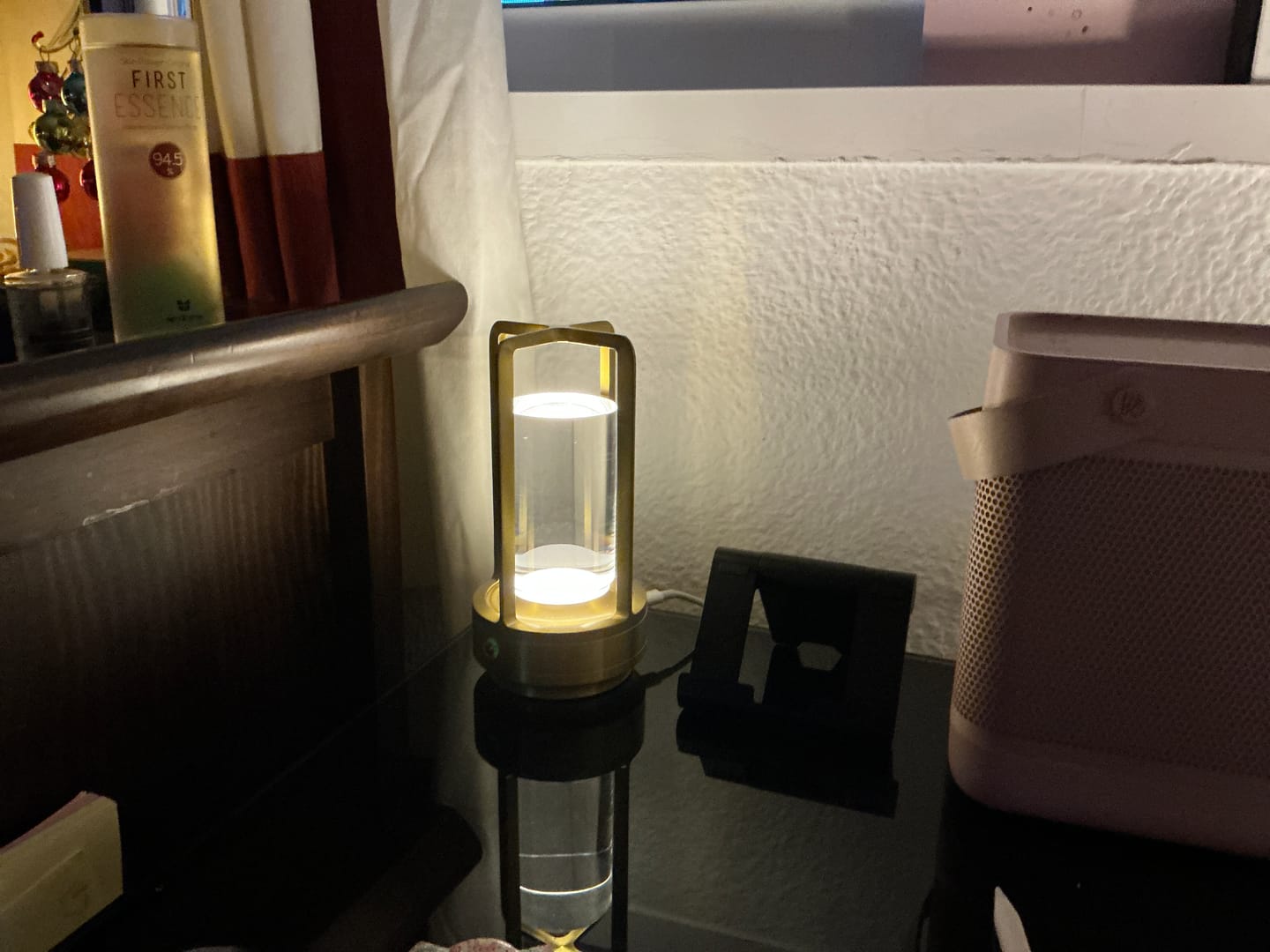 Customer photo review of Ambient Lantern™ Cordless Crystal Table Lamp