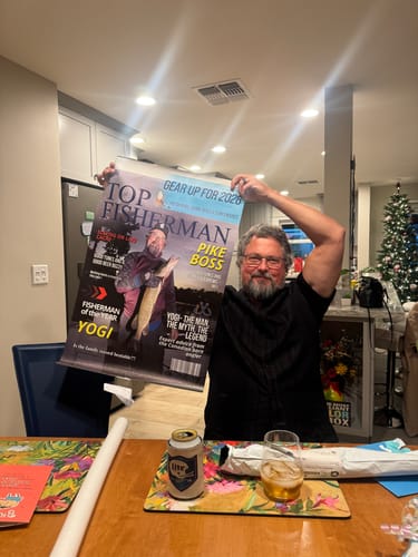 Customer photo review of Custom Fishing Magazine Cover, Personalized Fishing Gifts for Men, Fly Fishing Gifts for Him, Fishing Dad Gift, Angler Funny Fisherman Gift