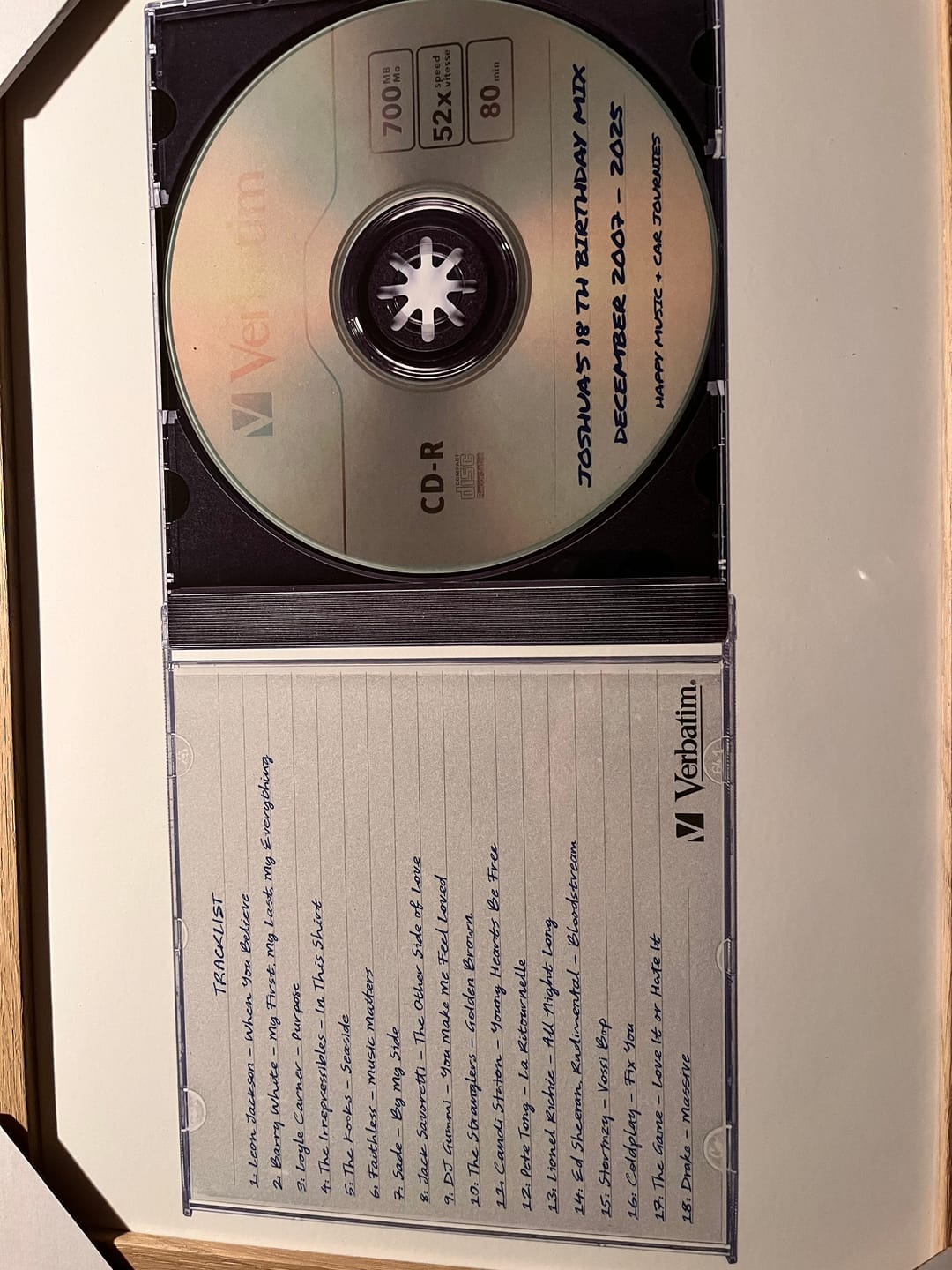 Customer photo review of Personalised Retro Mix CD Print
