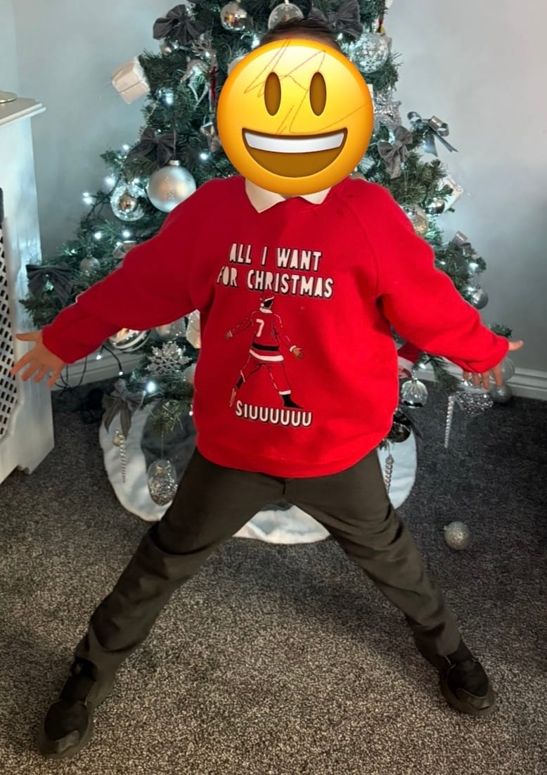 Customer photo review of All I Want For Christmas Is Siuuuuuu - Sweater