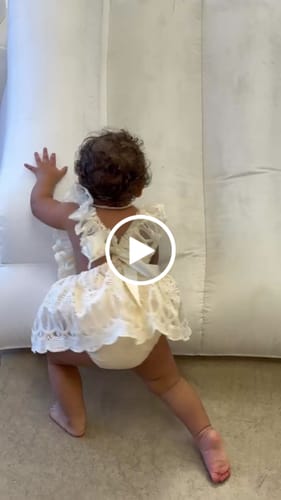 Customer video review of Rosalie Bloom Romper in Cream