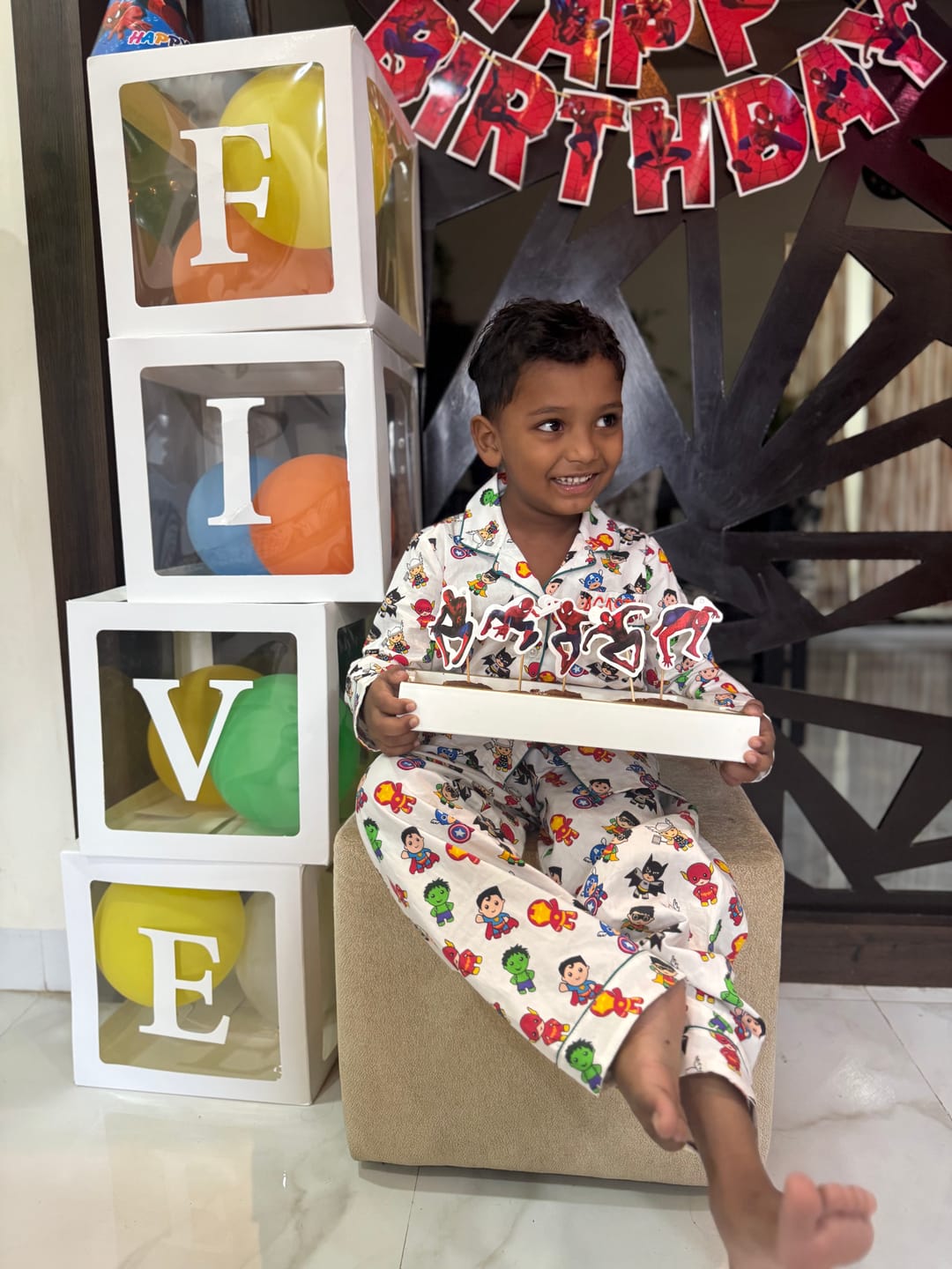 Customer photo review of Little Super Heroes Night Suit