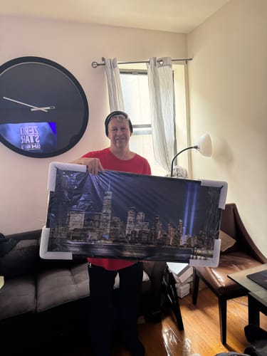 Customer photo review of Tribute In Light And 1 World Trade Center Panorama