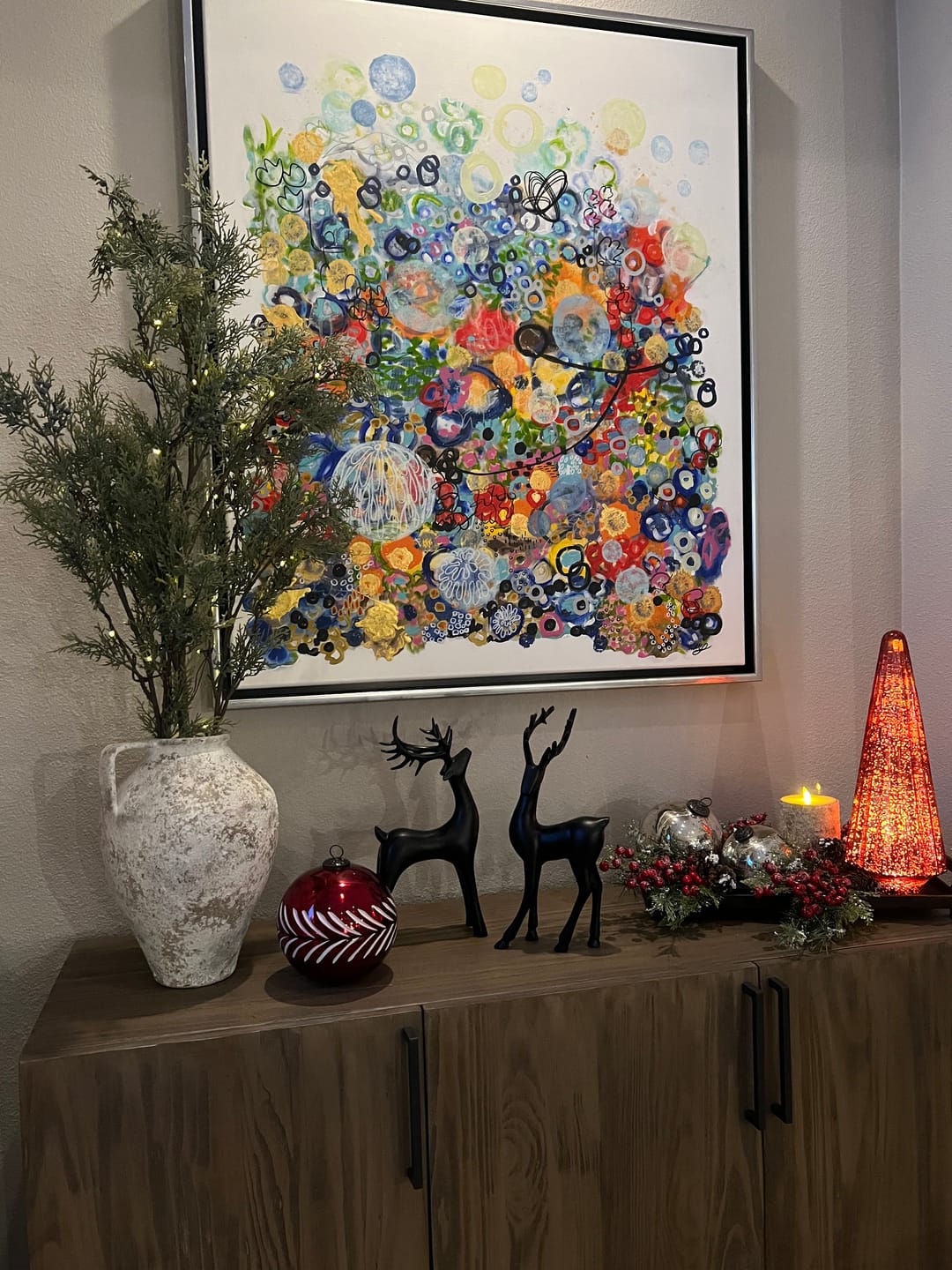 Customer photo review of Siena Handmade Concrete Vase - Cream Minimalist 10" x 14"