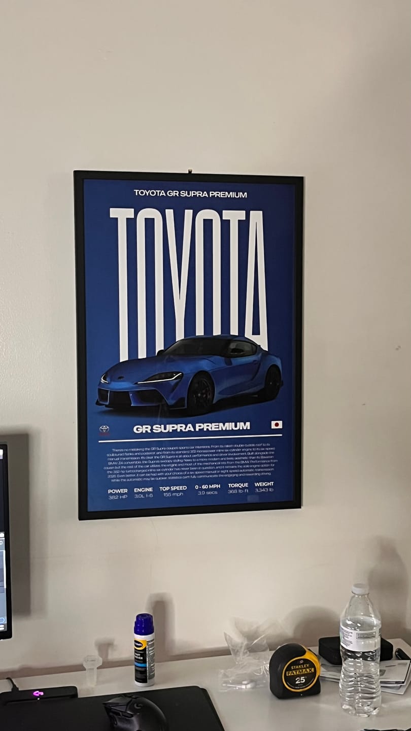 Customer photo review of Modern Custom Car Poster – Artist Handmade