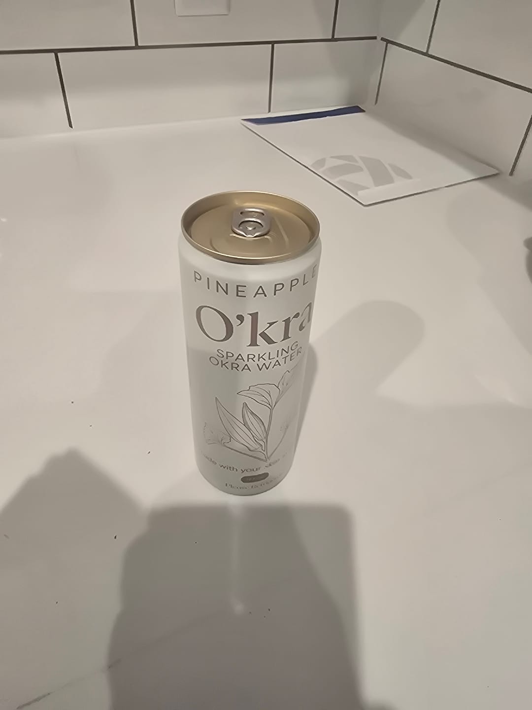 Customer photo review of O’kra – Sparkling Okra Water (Pineapple) | Hydration & Skin Health