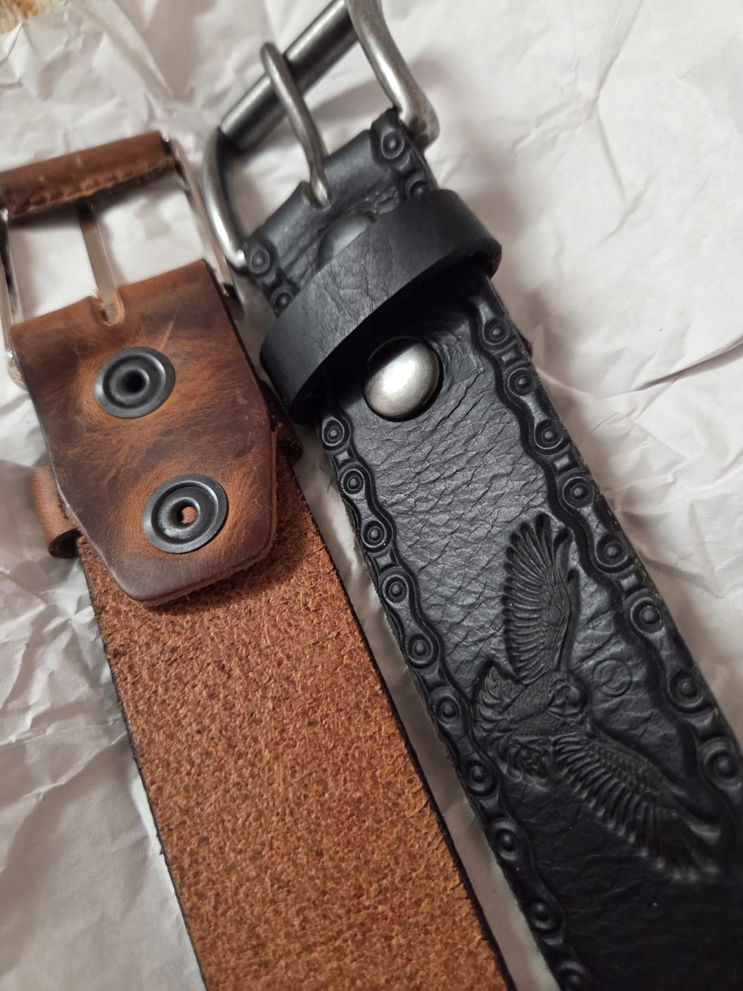 Customer photo review of Mystery Box  - Two Less Than Perfect Full-Grain Leather Belts