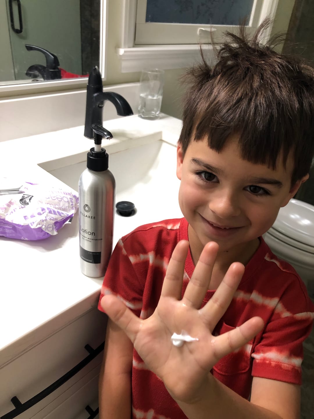 Customer photo review of Lotion Bulk Refill - Storefront Only