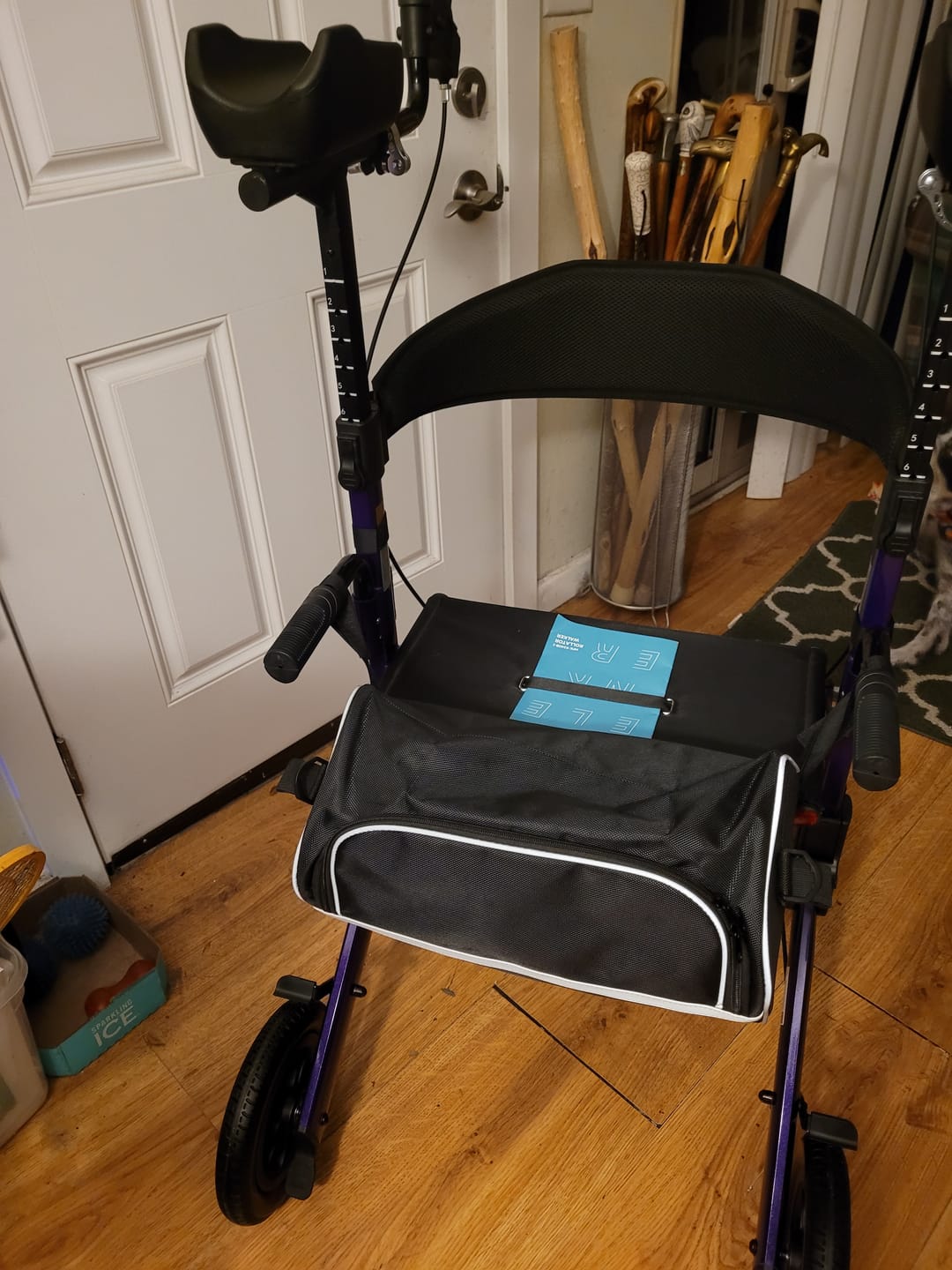 Customer photo review of HFK-9240-2 All Terrain Dual-Brake Upright Walker 12" wheels