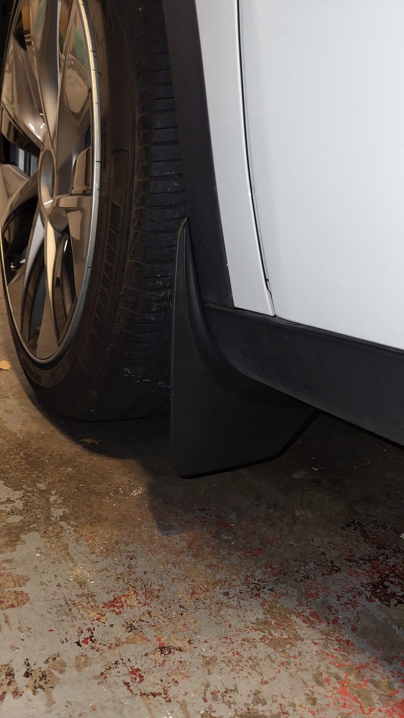 Customer photo review of Mud Flaps Splash Guards for Model Y 2020-2026