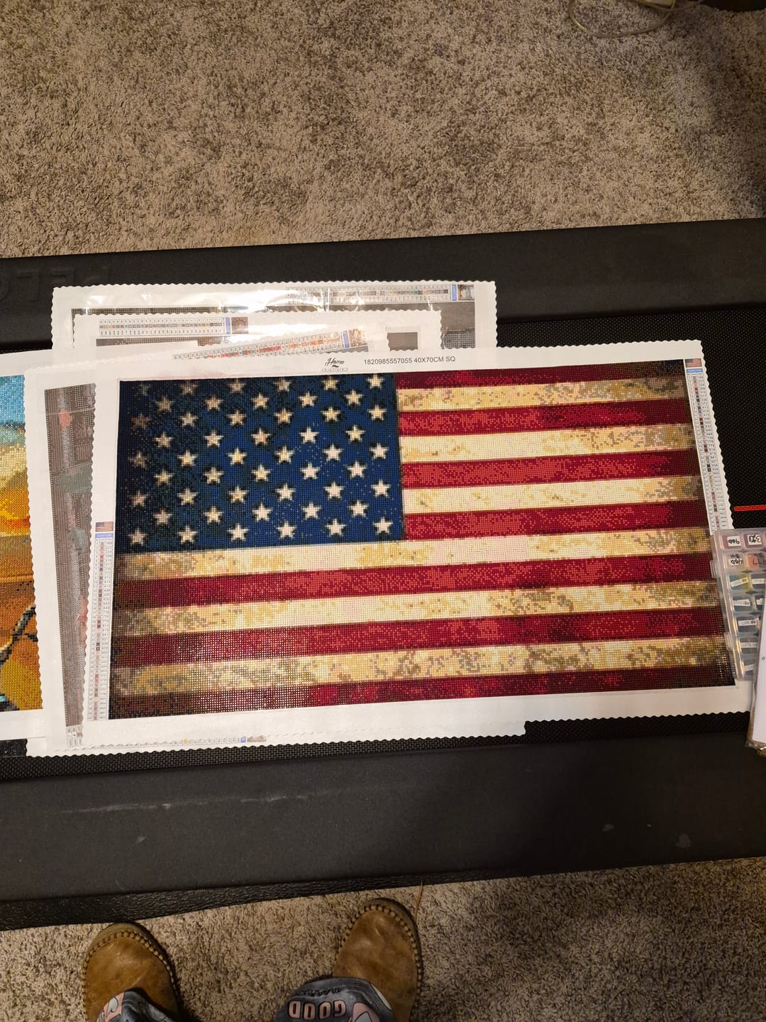 Customer photo review of American Flag - Premium Diamond Painting Kit