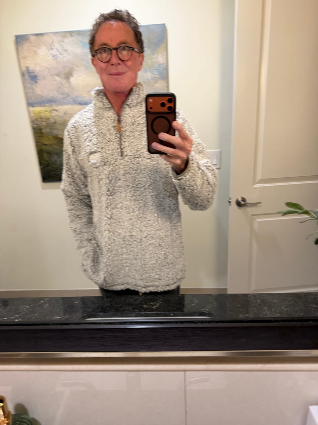 Customer photo review of Reversible Sherpa 1/4 Zip