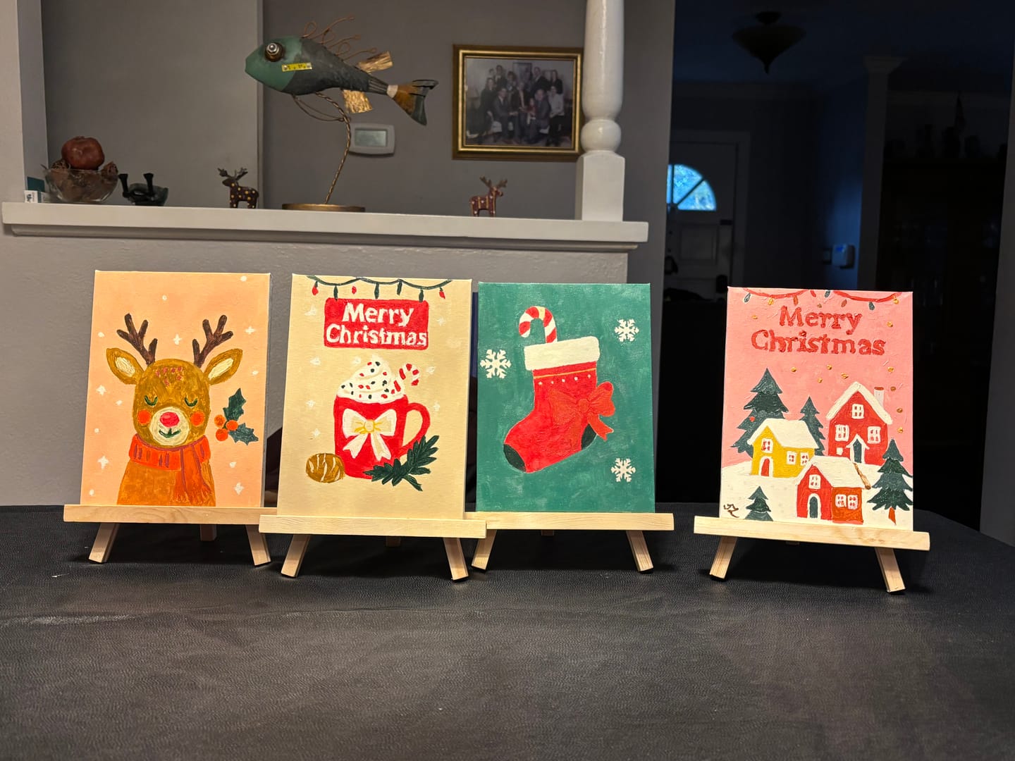 Customer photo review of 6 Mini Paintings -  Classic Christmas Set