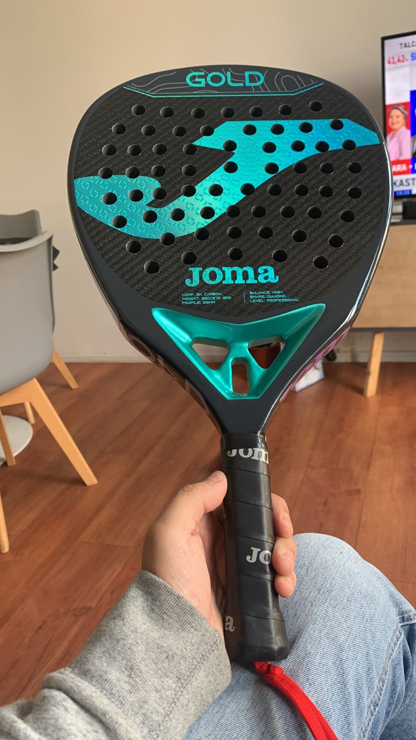 Customer photo review of Pala Padel Joma Gold Negro Turquesa