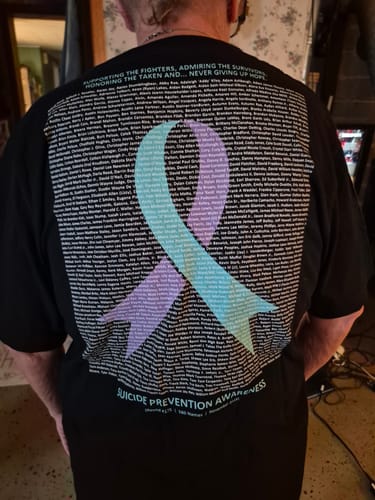 Customer photo review of Round 175 (Unisex V-Neck Tee | Bella + Canvas)