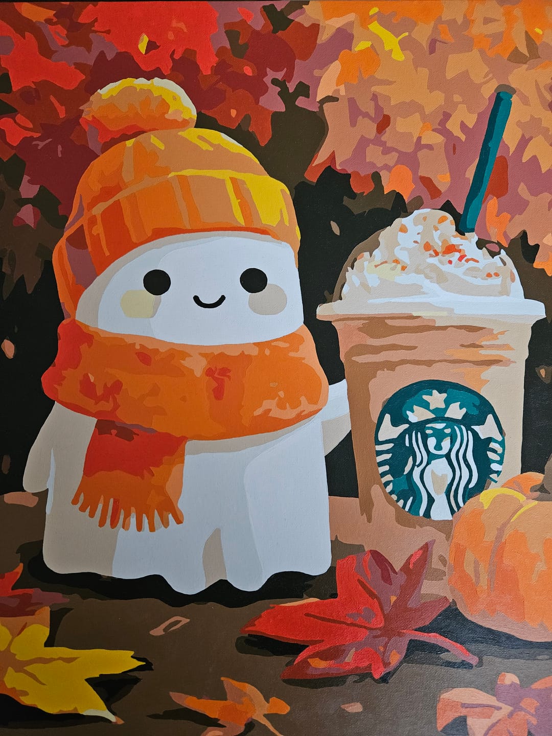 Customer photo review of Malen nach Zahlen - Pumpkin Spice-Geist