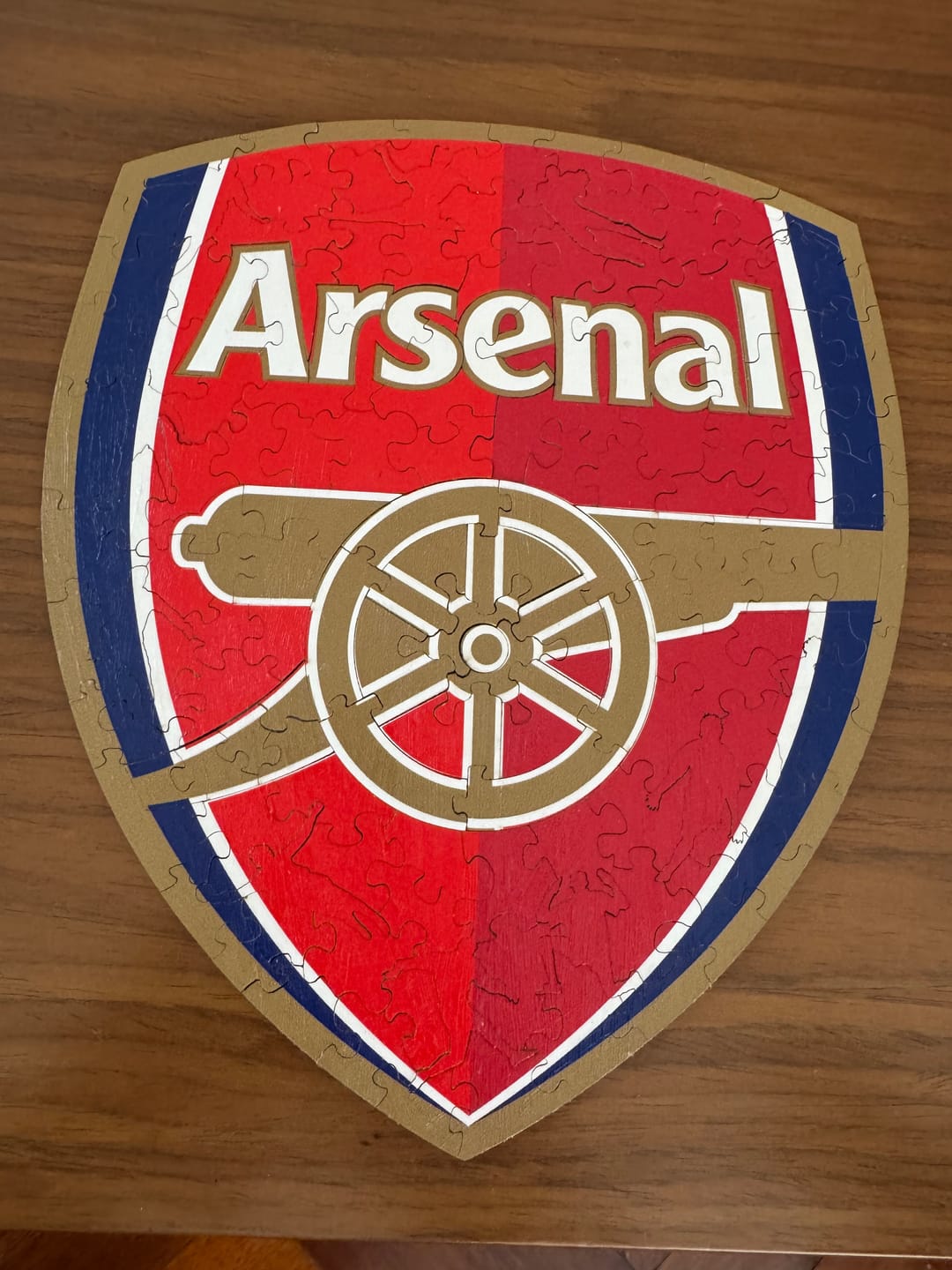 Customer photo review of Arsenal FC® Logo - Wooden Puzzle