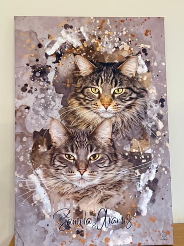 Customer photo review of Aquarell Pawtrait