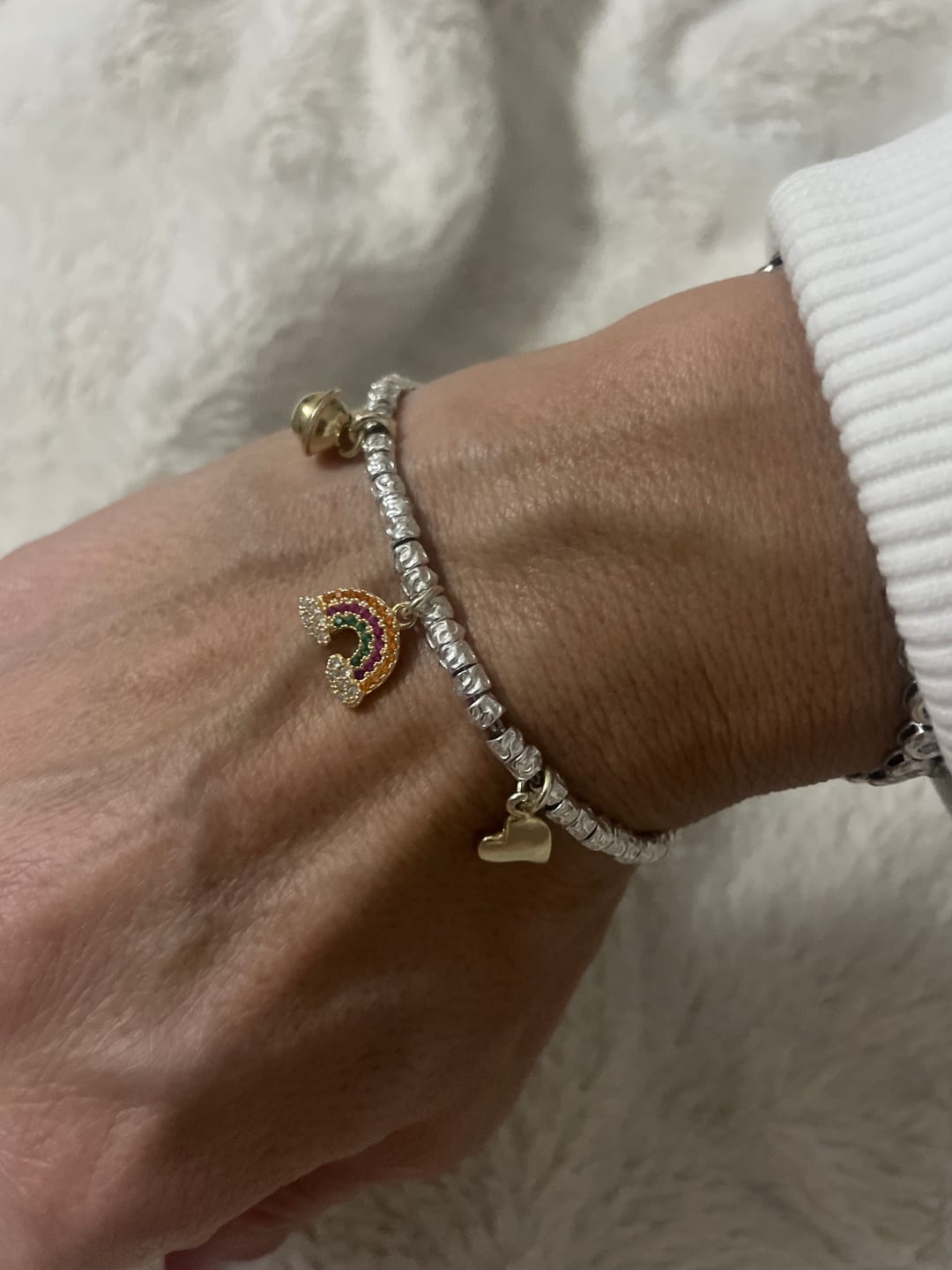 Customer photo review of CREA IL TUO BRACCIALE GRANELLI - charms oro