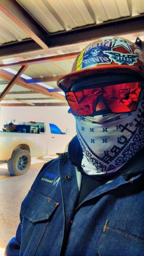 Customer photo review of HTOWN BANDANA DOUBLE SIDED