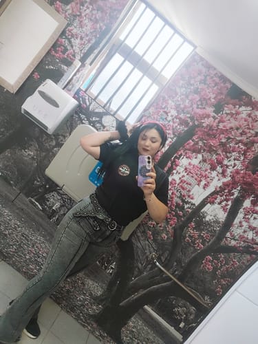 Customer photo review of MB2067-1 (E7) | Flare Grafito Lineal Bolsillos Cuadrados | Menina | Venta Por Mayor