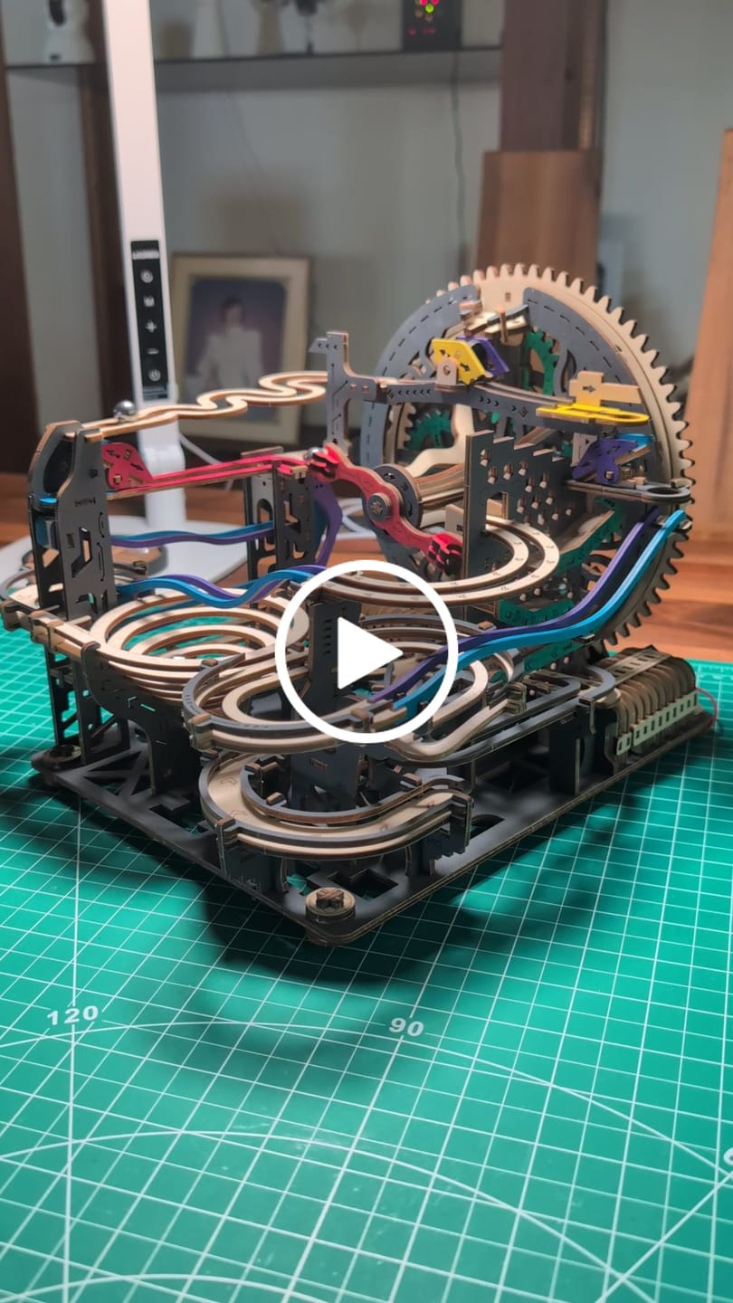 Customer video review of rokrgeek Electric Marble Run 3d wooden puzzle