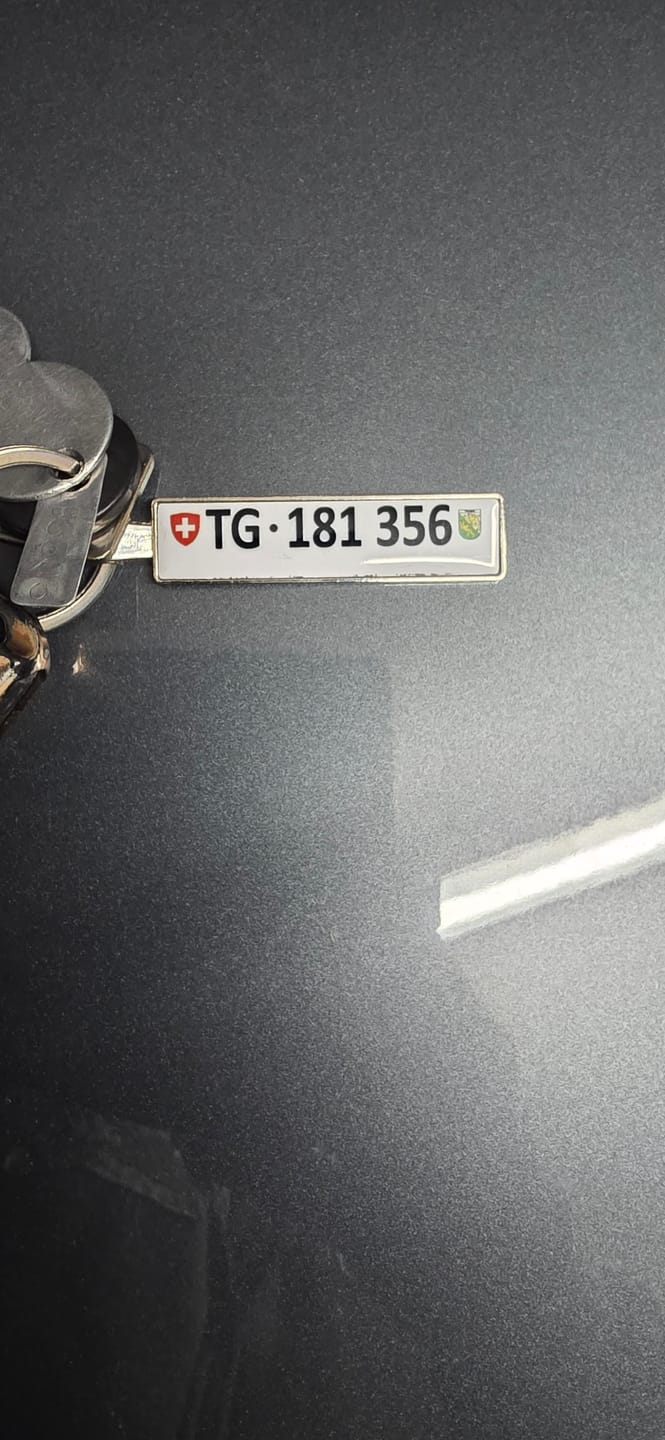 Customer photo review of Personalisierter Kennzeichen-Schlüsselanhänger – Dein Nummernschild als Anhänger