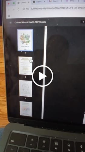 Customer video review of The Complete Self-Care Printable Bundle (All 3 Printable PDF's) - 100+ Pages of Tools, Guidance & Creative Support