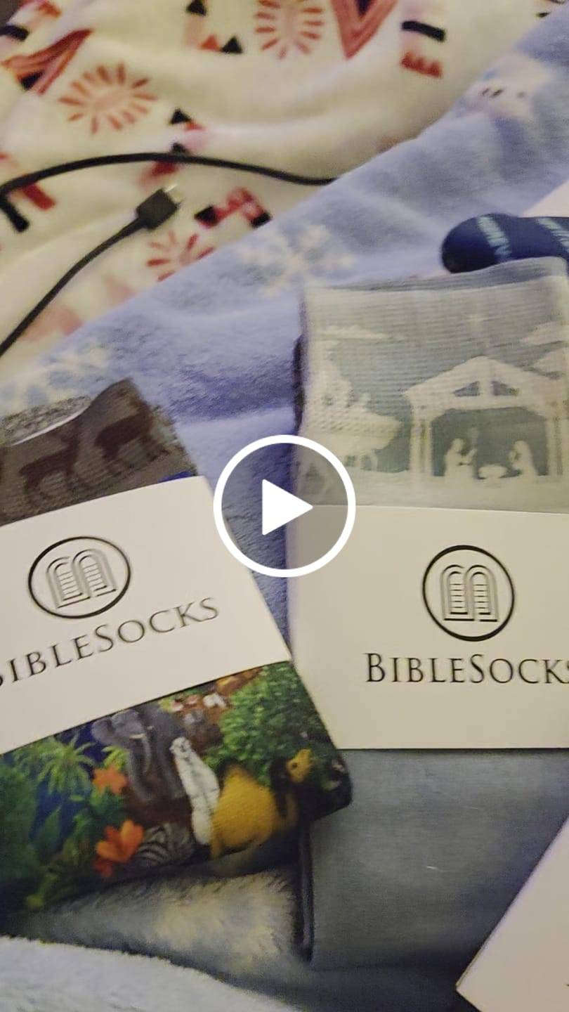 Customer video review of The Armor of God - Bible Verse Crew Socks