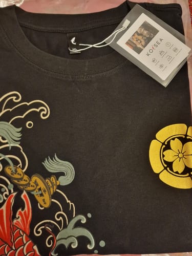 Customer photo review of Red Koi Painted T-shirt