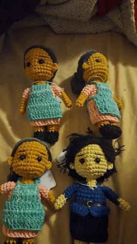 Customer photo review of Dolly® Personalized Crochet Doll with Photo Card