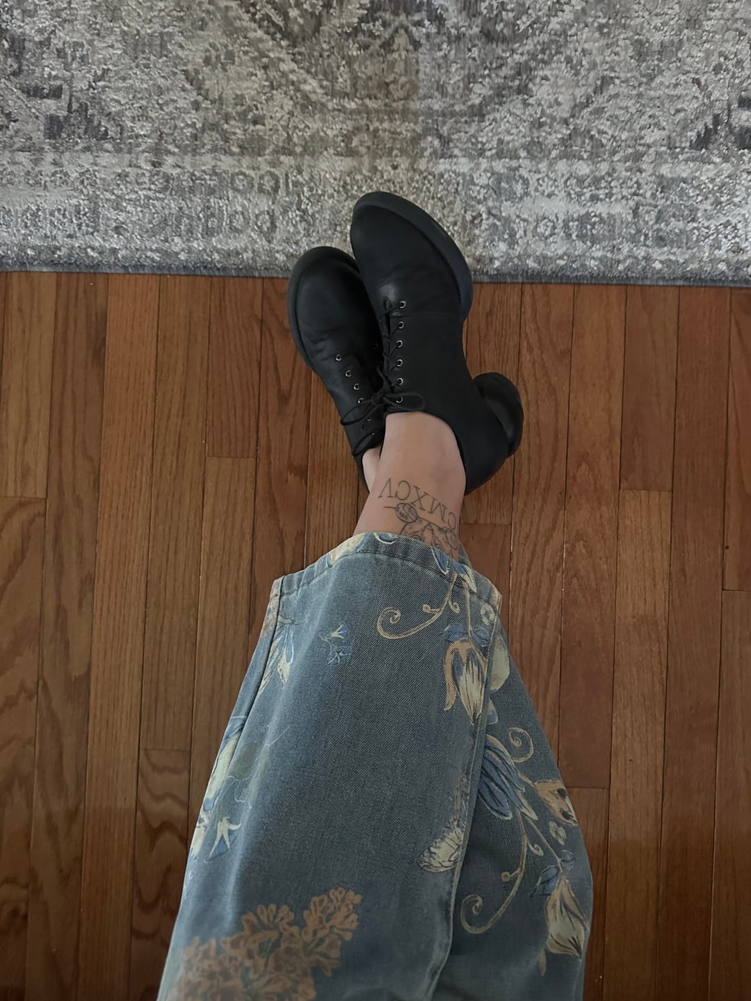 Customer photo review of Aelfric Eden Floral Baggy Jeans
