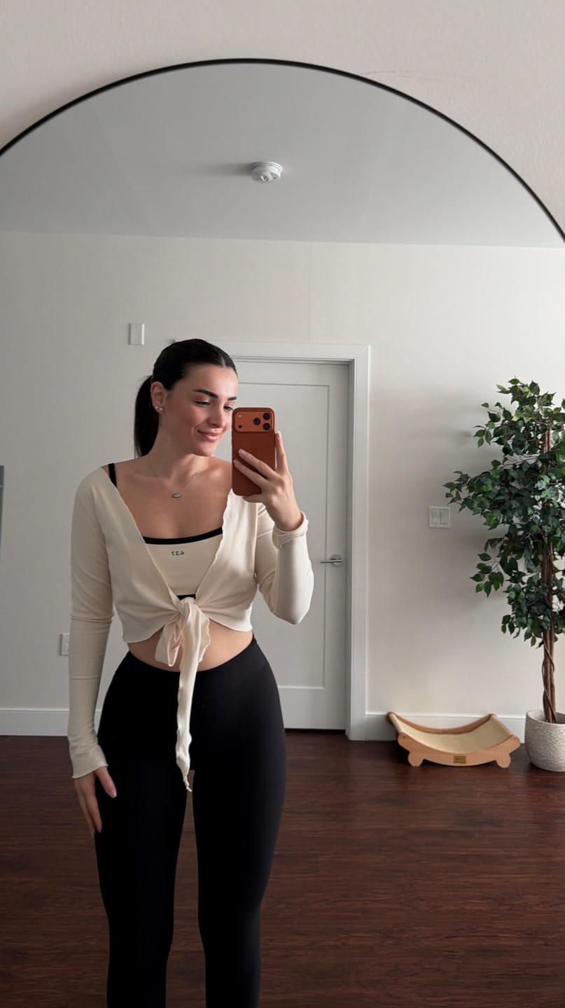 Customer photo review of The Micro Bra / Cream-Black