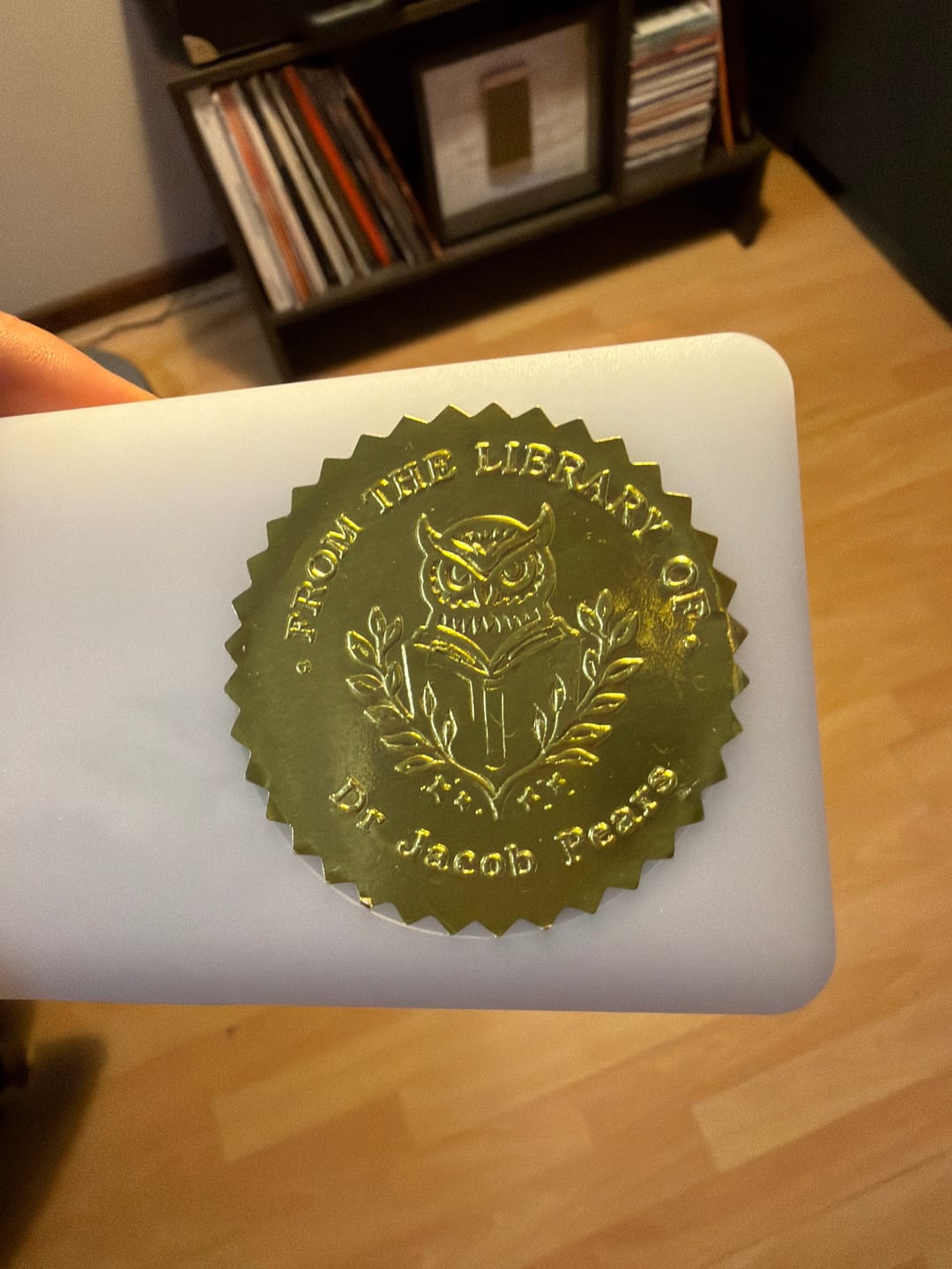 Customer photo review of Custom Book Embosser