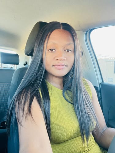 Customer photo review of 18 inch 2x6 Vietnamese SDD Bone Straight Natural Color Wig