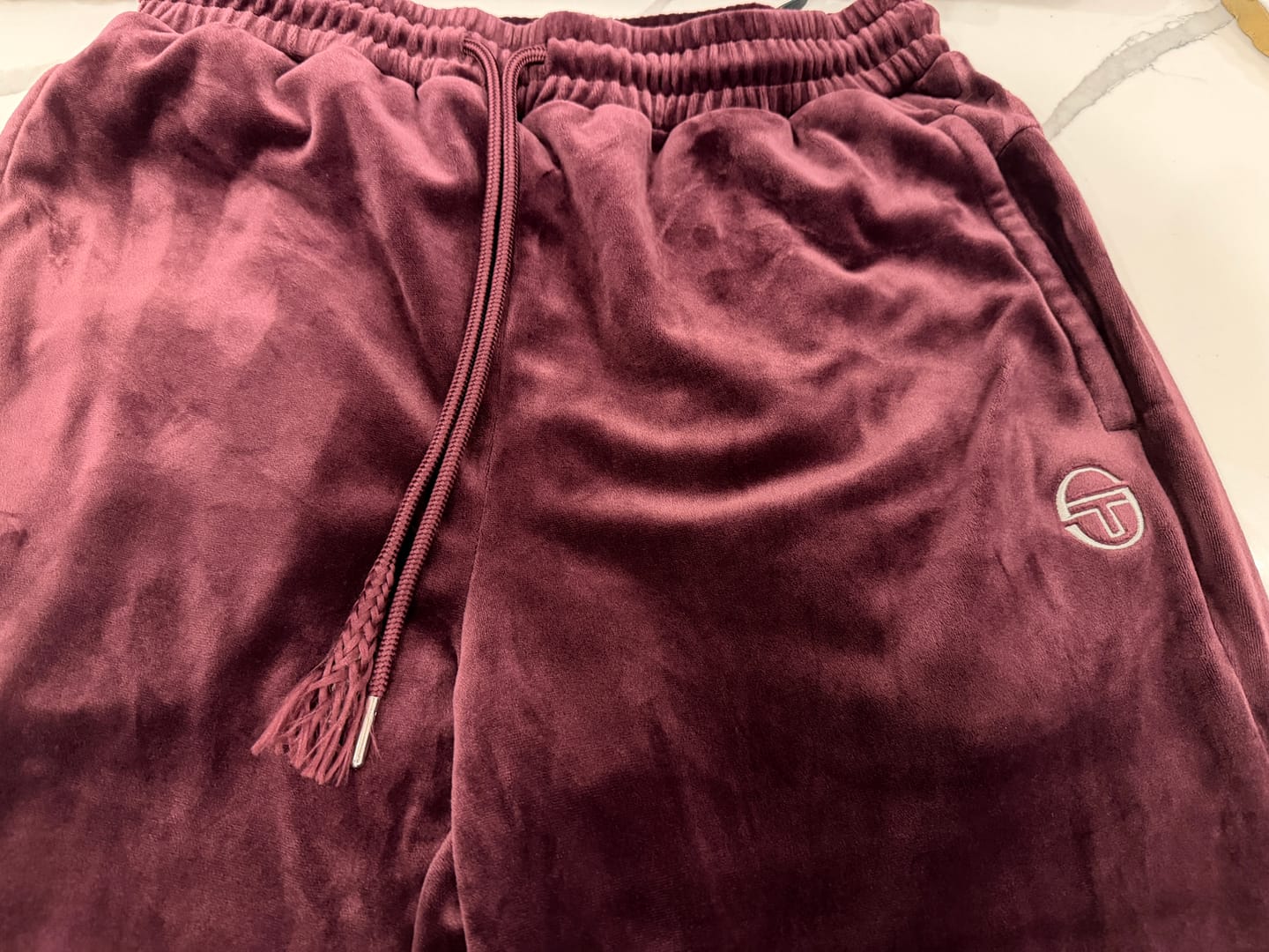 Customer photo review of Bandiera Track Pant- Potent Purple