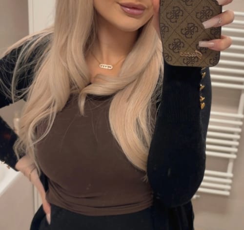 Customer photo review of Three Diamonds Necklace