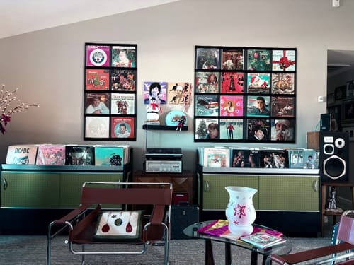 Customer photo review of 12" Vinyl Record Display Frame - LP Wall Storage