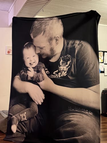 Customer photo review of Personalisierte Decke - Vertikal